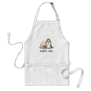 Mama's Girl Shih Tzu (tan wit) Dog Mam Cute Standaard Schort