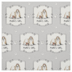 Mama's Girl Shih Tzu (tan wit) Dog Mam Cute Stof