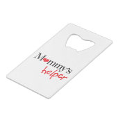 Mama's Helper Creditkaart Flessenopener (Voorkant Gekanteld)
