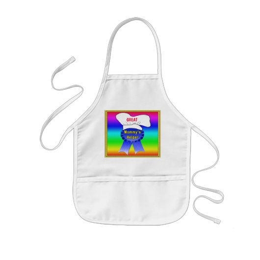 Mama's Helper Gepersonaliseerd Aprons voor kindere Kinder Schort (Voorkant)