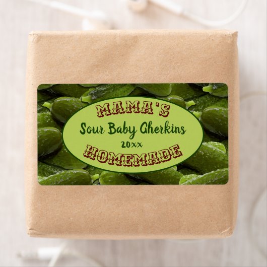 Mama's Homemade Pickles Canning Sticker Label (Insitu)
