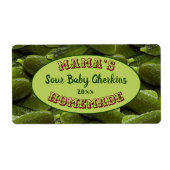 Mama's Homemade Pickles Canning Sticker Label (Voorkant)