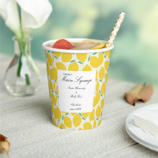 Mama's Hoofdrol Citroen Baby Shower Papieren Bekers