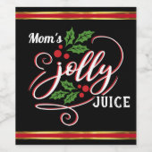 Mama's Jolly Juice Christmas Cheer Wijnfles Wijn Etiket (Enkel label)