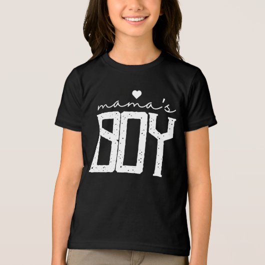 Mama's jongen Mama's zoon Matching Tri-Blend Shirt (Voorkant)