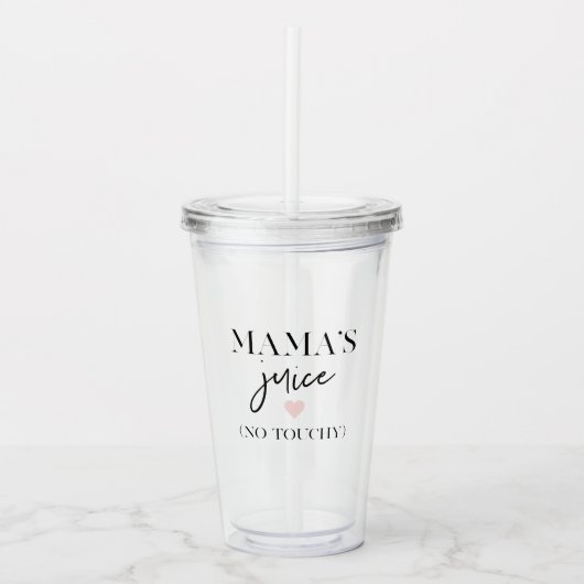 Mama's Juice Funny Quote | Beste mama Gift Acryl Drinkbeker (Voorkant)