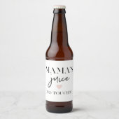 Mama's Juice Funny Quote | Beste mama Gift Bier Etiket (Voorkant)