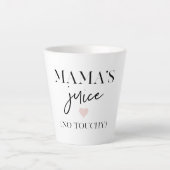 Mama's Juice Funny Quote | Beste mama Gift Latte Mok (Voorkant)