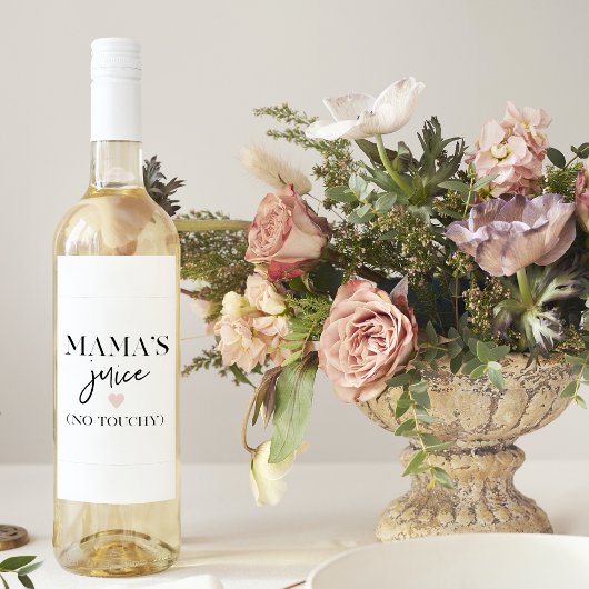 Mama's Juice Funny Quote | Beste mama Gift Wijn Etiket