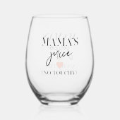 Mama's Juice Funny Quote | Beste mama Gift Wijnglas Zonder Voet (Achterkant)