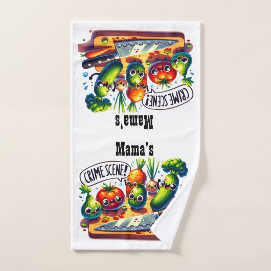 Mama's Kitchen Crime Scene Keukenhanddoek Handdoek (Handdoek)
