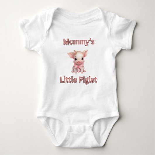 Mama's kleine biggetje romper (Voorkant)