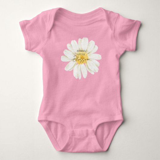 Mama's Kleine Bloem Leuke Madelief Roze Romper (Voorkant)