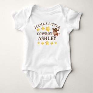 Mama's kleine cowboy gepersonaliseerde babys naam romper