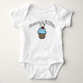 Mama's kleine cupcake - Blauw Romper (Voorkant)