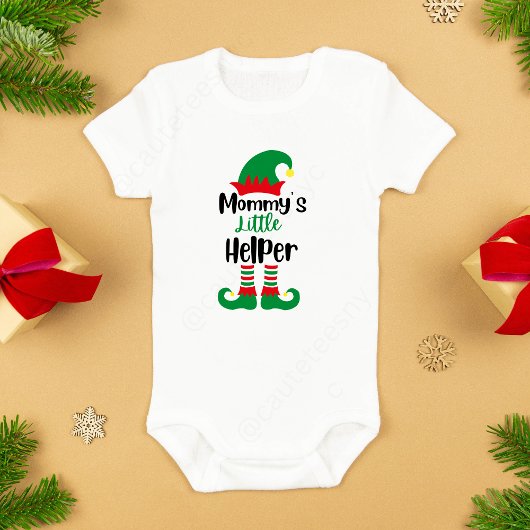 Mama's kleine helper kerst elf romper