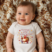 Mama's Kleine Kalkoenlopen  Schattige Thanksgiving Romper