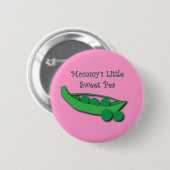 Mama's kleine lieve erwt Button (Voorkant /achterkant)