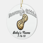 Mama's kleine pinda - Jouw naam Keramisch Ornament (Links)