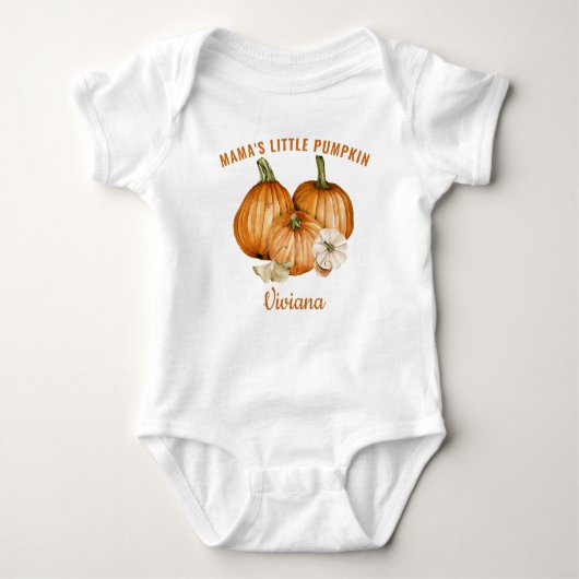 Mama's Kleine Pompoen Romper (Voorkant)