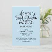 Mama's kleine Sidetrap Blue Baby Boy Shower Kaart (Staand voorkant)