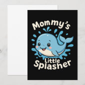 Mama's Kleine Spetterende Cute Baby Walvis Kaart (Voorkant / Achterkant)