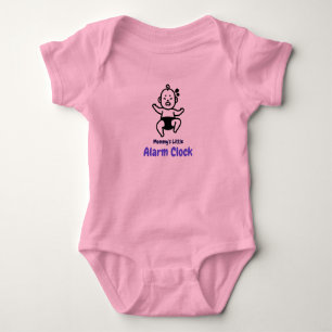 Mama's kleine wekker Pasgeboren Baby Care T-Shi Romper