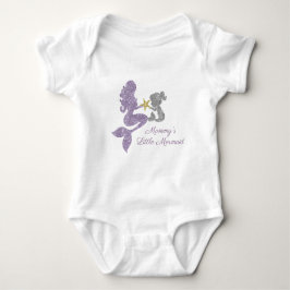 Mama's kleine zeemeermin Glitter Bodysuit