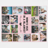 "Mama's knuffel in een deken" 60" x 80" Fleece dek (Voorkant (Horizontaal))