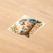 Mama's knusse nest acryl uitnodigingen (Laagn)