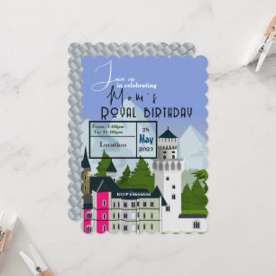 Mama's koninklijke verjaardagsuitnodiging kaart