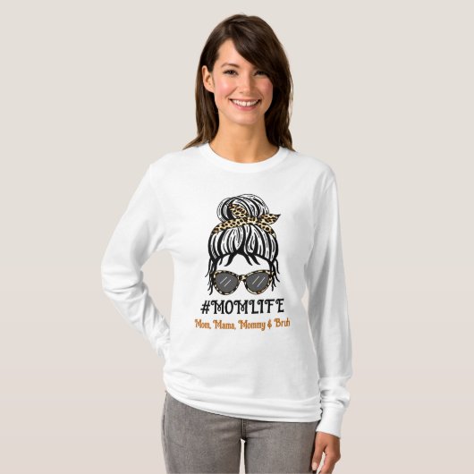 Mama's leven | Mam, Mama, Mama, Bruh T-shirt (Voorkant volledig)