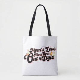 Mama's Liefde Gaat Nooit Uit de Mode Cute Retro Tote Bag