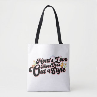 Mama's Liefde Gaat Nooit Uit de Mode Cute Retro Tote Bag