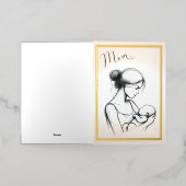 Mama's Liefde Schets met Kind - Moederdag Kaart (Buiten Laag)