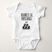 Mama's Lil Meatball Baby shirt en Bodysuit (Voorkant)