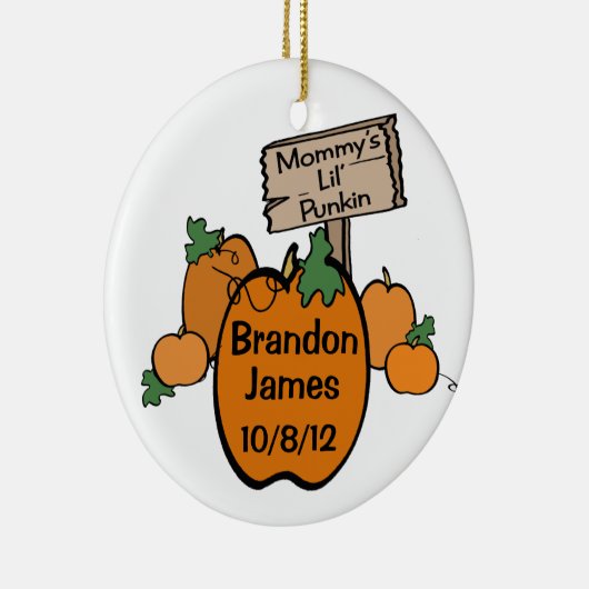 Mama's Lil' Punkin Keramisch Ornament (Rechts)