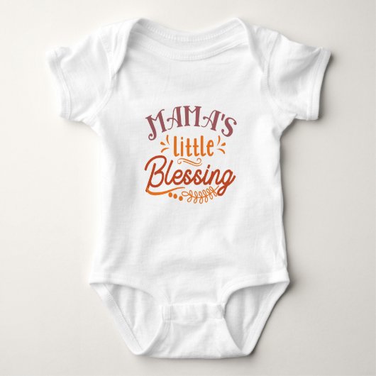 Mama's Little Blessing Typografie Romper (Voorkant)