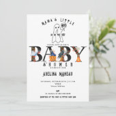 Mama's Little Boo Halloween pompoen Baby shower Kaart (Staand voorkant)