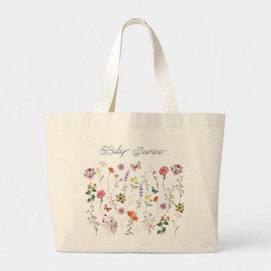 Mama's Little Flower Wild Flowers Baby Canvas tas (Voorkant)