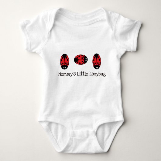 Mama's Little Ladybug Baby Creeper Shirt (Voorkant)