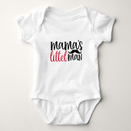 Mama's Little Man Typografie Baby Bodysuit