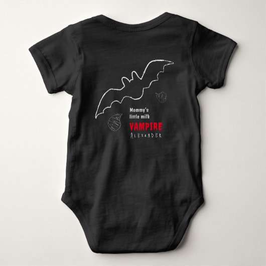 Mama's Little Milk Vampire Halloween Romper (Achterkant)