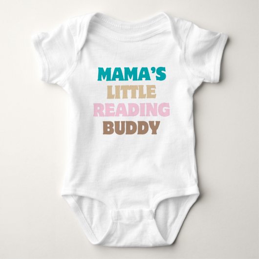Mama's Little Reading Buddy Colorful Book Lover Romper (Voorkant)