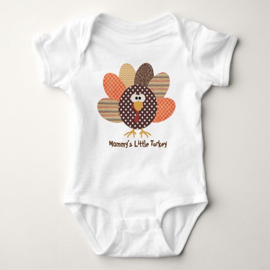 Mama's Little Turkey Baby Shirt (Voorkant)
