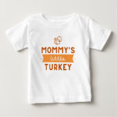 Mama's Little Turkey Modern Wit baby-shirt (Voorkant)