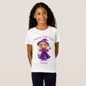 Mama's Little Witch Halloween meisjesnaam T-shirt (Voorkant volledig)