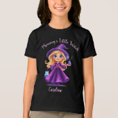 Mama's Little Witch Halloween meisjesnaam Tri-Blend Shirt (Voorkant)