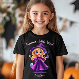 Mama's Little Witch Halloween meisjesnaam Tri-Blend Shirt