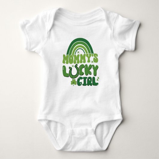 Mama's Lucky Irish Meisje Peuter Kinder Romper (Voorkant)